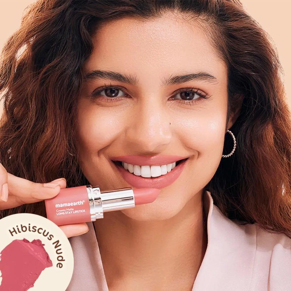 Mamaearth Creamy Matte Long Stay Lipstick with Murumuru Butter and Vitamin E - 4.2g