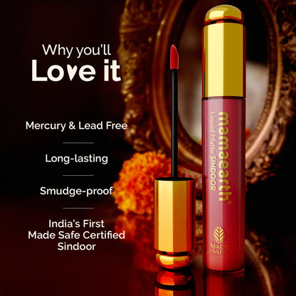 LIQUID MATTE SINDOOR 02 Maroon WITH ALMOND EXTRACT & VITAMIN E - 2.8 ML