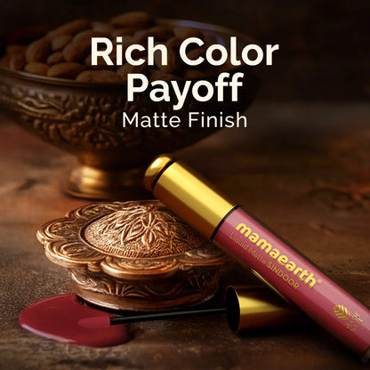 LIQUID MATTE SINDOOR 02 Maroon WITH ALMOND EXTRACT & VITAMIN E - 2.8 ML