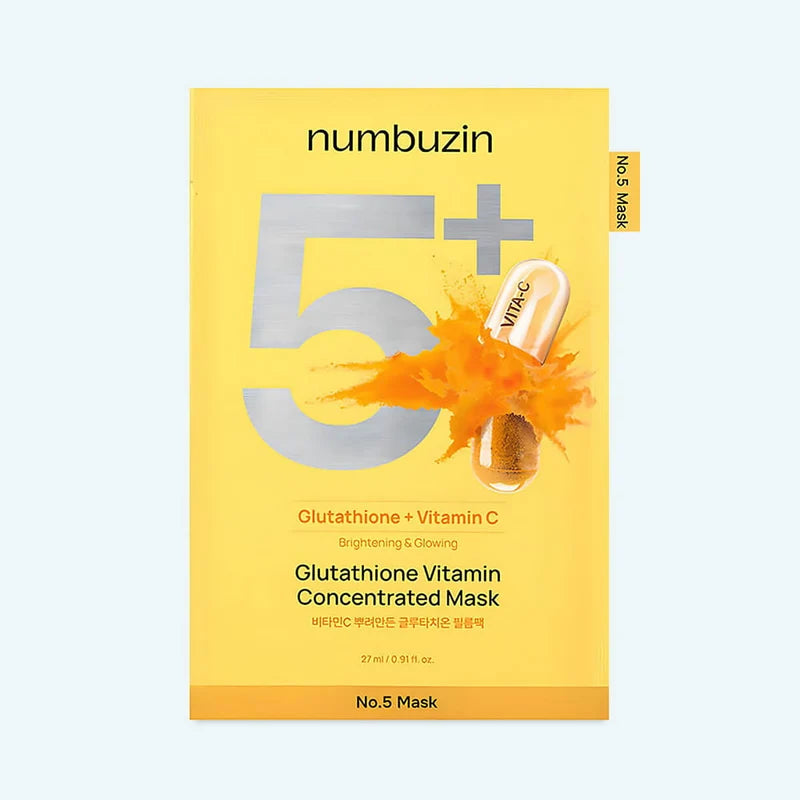 Numbuzin No.5+ Glutathione Vitamin Concentrated Sheet Mask 27ml