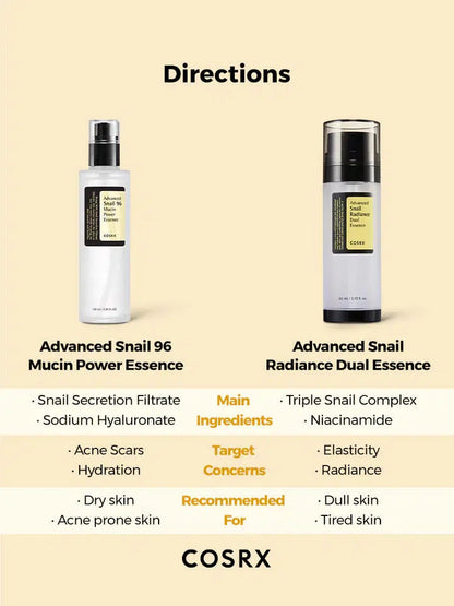 ADVANCED SNAIL RADIANCE DUAL ESSENCE 80ML