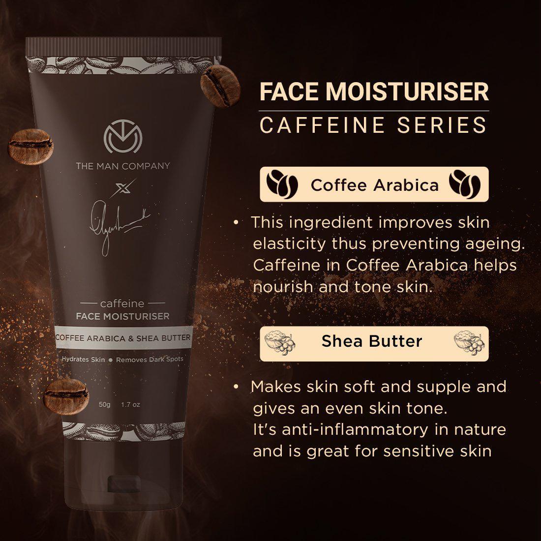 CAFFEINE FACE MOISTURISER | COFFEE ARABICA & SHEA BUTTER 100ML