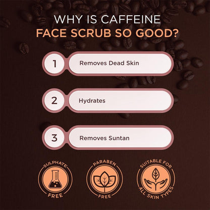 CAFFEINE FACE SCRUB | COFFEE ARABICA & ALOE VERA 100ML