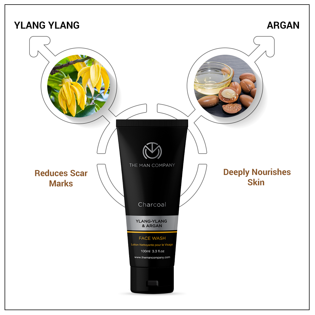 CHARCOAL FACE WASH | YLANG YLANG & ARGAN 100ML