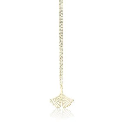 GINKGO PENDANT EXTRA SMALL GOLD WITH CHAIN