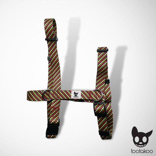 H DOG HARNESS Checkered