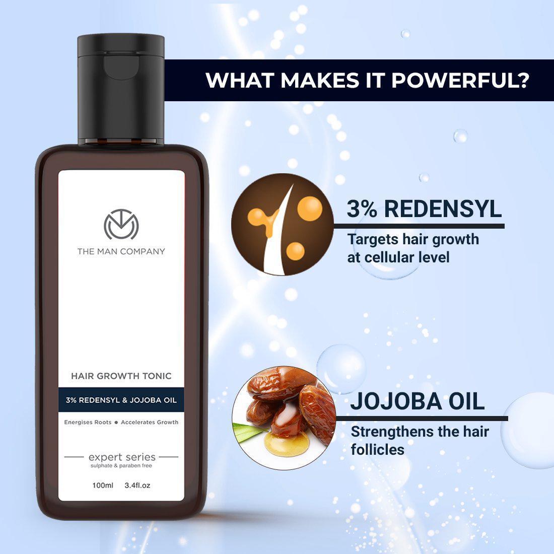 HAIR GROWTH TONIC | 3% REDENSYL & JOJOBA OIL 100ML