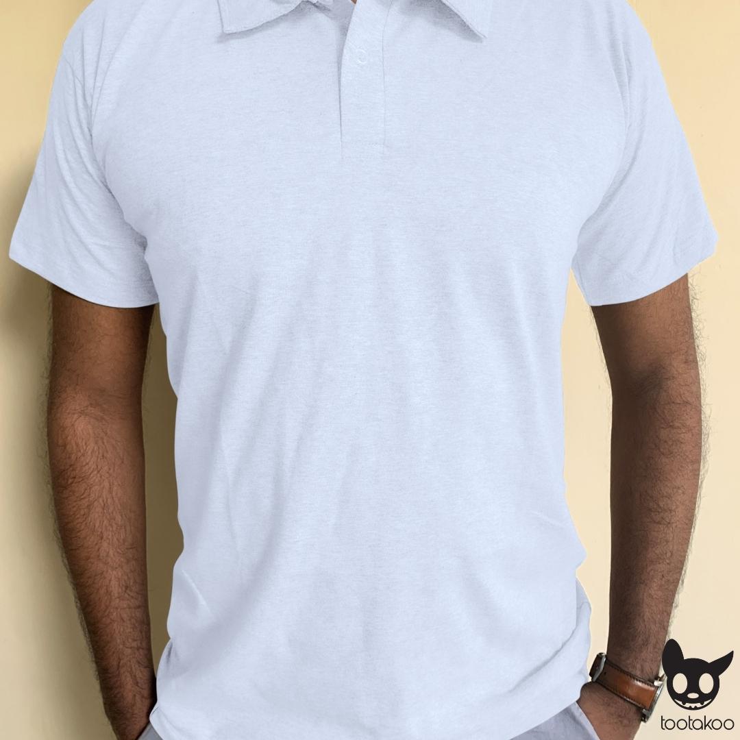 HOOMAN ESSENTIALS (HE) COTTON POLO SHIRT WHITE