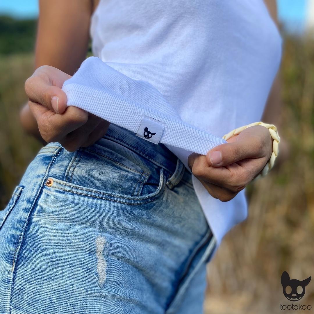 HOOMAN ESSENTIALS (SHE) RIBBED TANK TOP WHITE