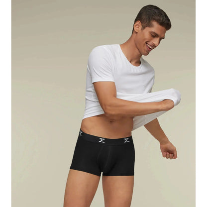PACK OF 2 TENCEL™ TRUNKS- : ACE BLACK KNIGHT / POLAR WHITE