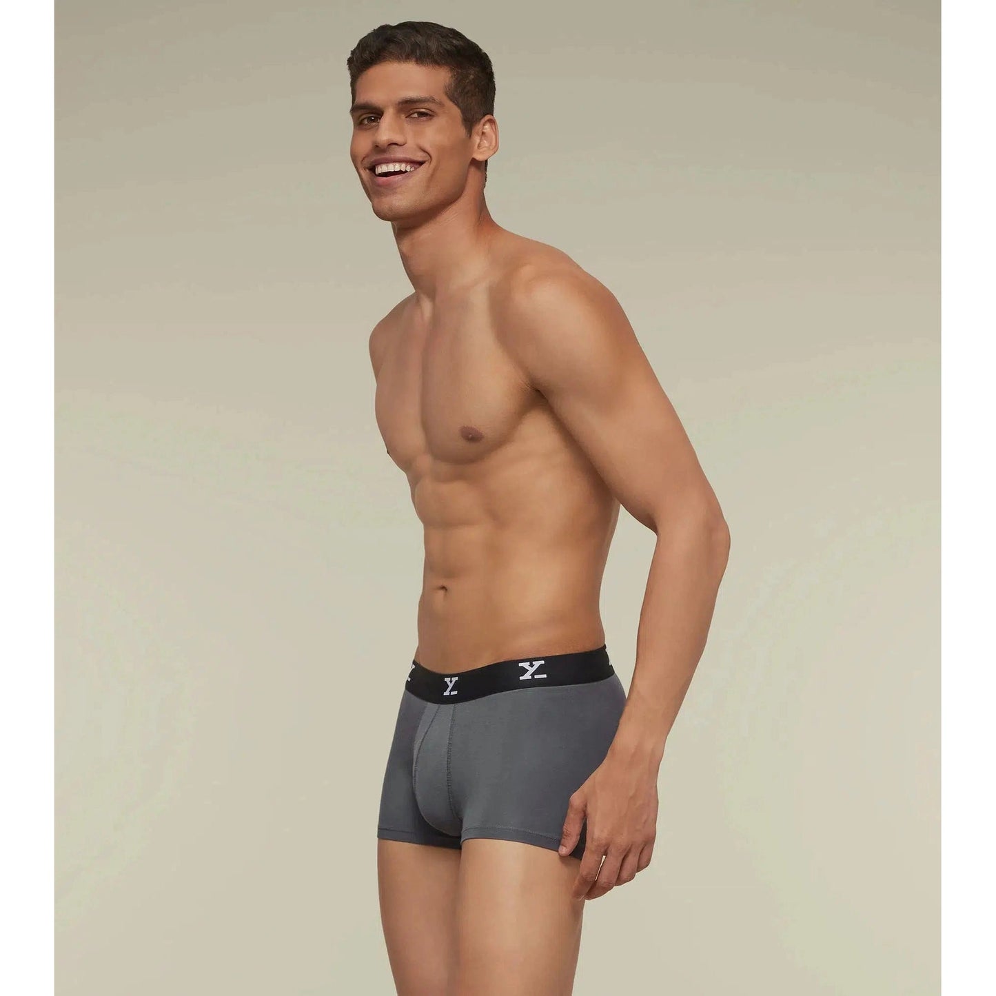 PACK OF 2 TENCEL™ TRUNKS- : ACE CHARCOAL GREY /TWILIGHT BLUE