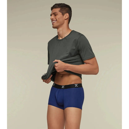 PACK OF 2 TENCEL™ TRUNKS- : ACE CHARCOAL GREY /TWILIGHT BLUE