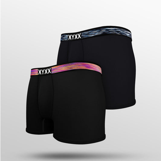 PACK OF 2 TENCEL™ TRUNKS- : HUES BLACK KNIGHT / URBAN BLACK