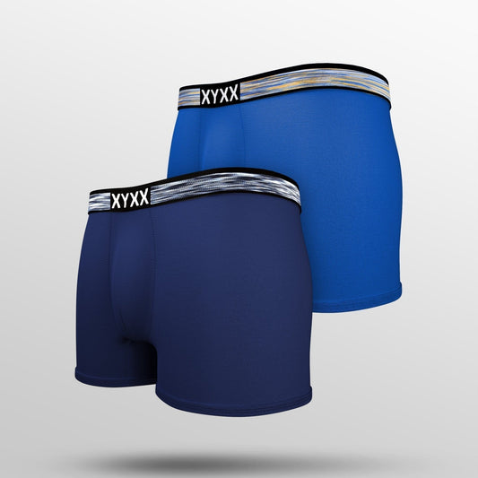 PACK OF 2 TENCEL™ TRUNKS- : HUES COLLECTION - CLASSIC BLUE / TWILIGHT BLUE