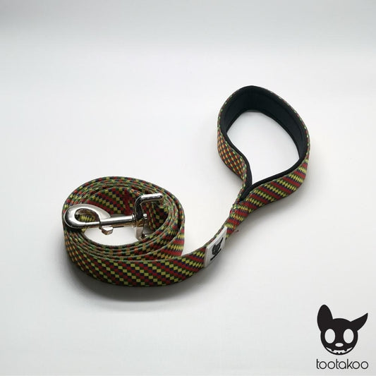 PADDED HANDLE DOG LEASH Checkered