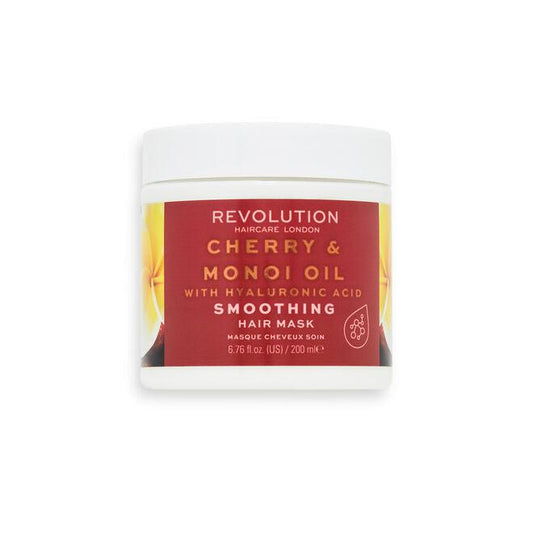REVOLUTION HAIRCARE SMOOTHING CHERRY + MANOI OIL WITH HYALURONIC ACID HAIR MASK