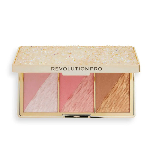 REVOLUTION PRO CRYSTAL LUXE FACE PALETTE PEACH ROYALE