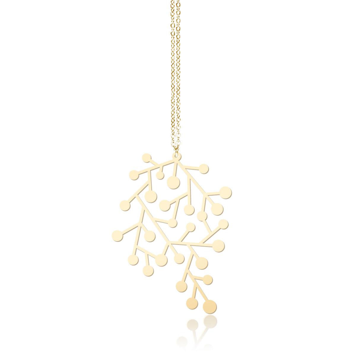 SNOWDAYS PENDANT SMALL GOLD WITH CHAIN