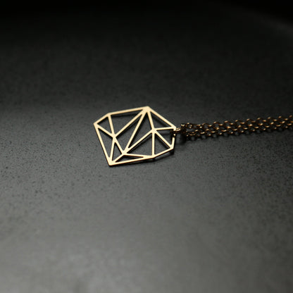 STONE PENDANT EXTRA SMALL GOLD WITH CHAIN